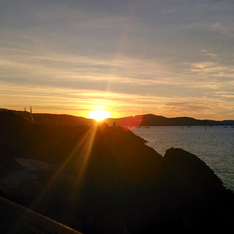 Sunset over the Whitsunday Islands Sunset over the Whitsunday Islands