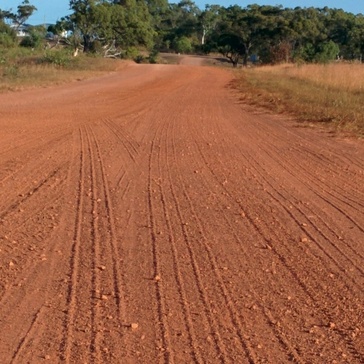 Red dirt road near Cape Palmerson Red dirt road near Cape Palmerson