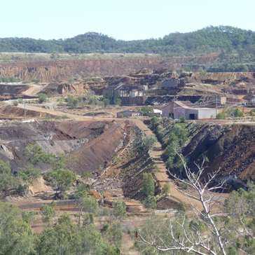 Closer look over the mine Closer look over the mine