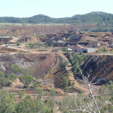 Closer look over the mine Closer look over the mine