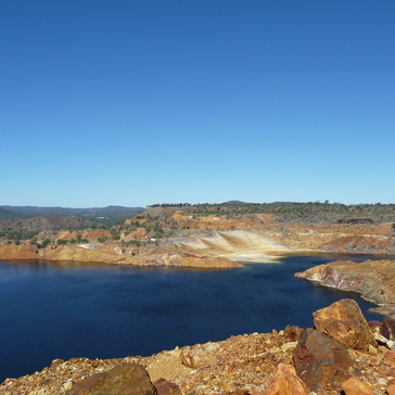 The man-made open-cut pit The man-made open-cut pit