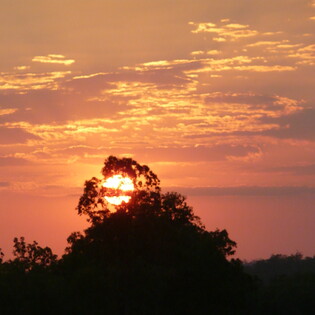 Sunset on the way to Litchfield National Park
