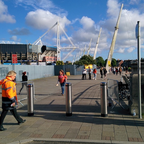 One Direction fans on their way to Cardiff stadium One Direction fans on their way to Cardiff stadium