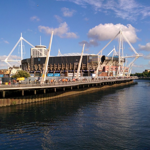 One Direction fans on their way to Cardiff stadium One Direction fans on their way to Cardiff stadium